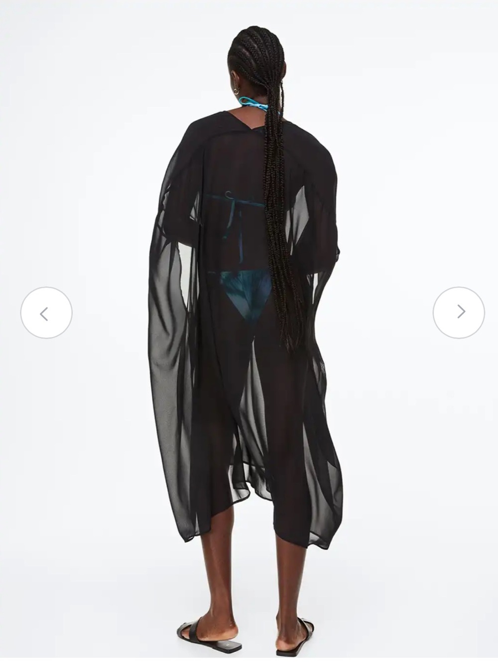 H&M black Beach cover up small Sheer - Picture 3 of 6